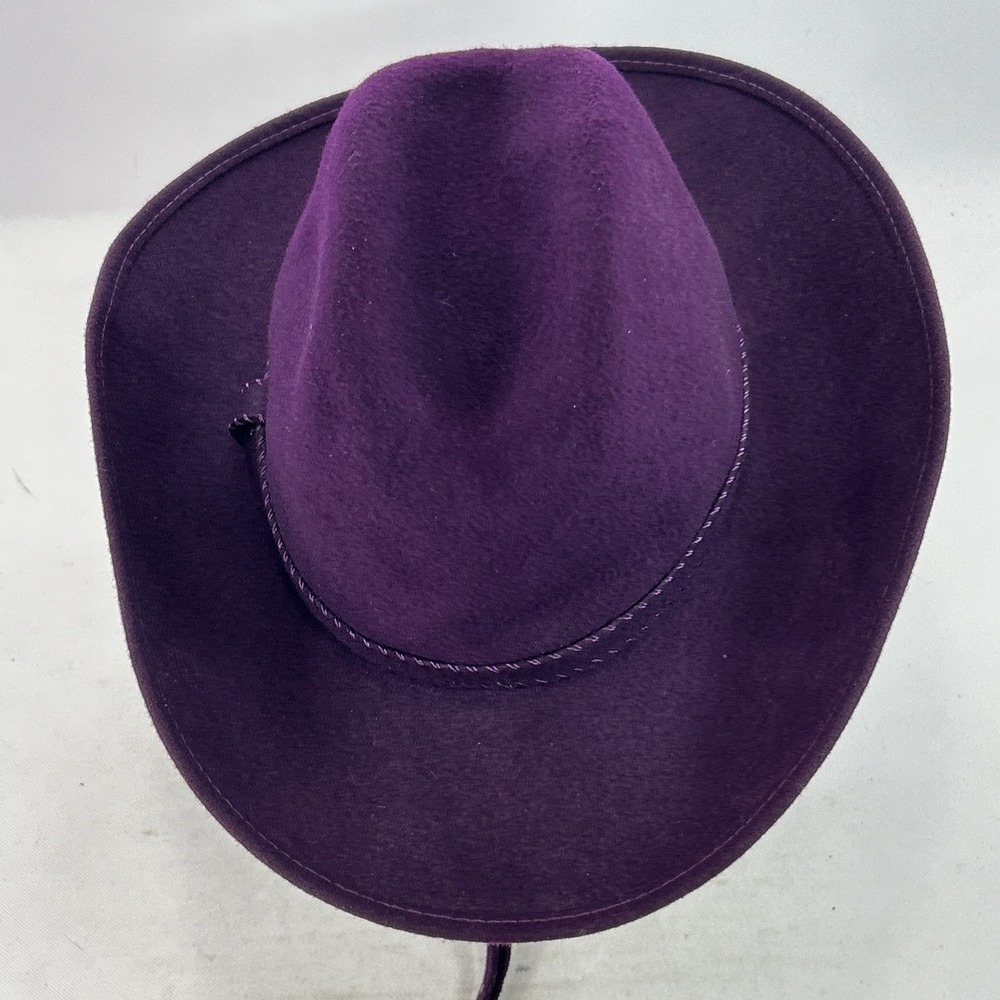 Vintage Geo W Bollman & Co Ladies Hat MR. K Originals 100% Wool Maroon Band Bow - Picture 3 of 12
